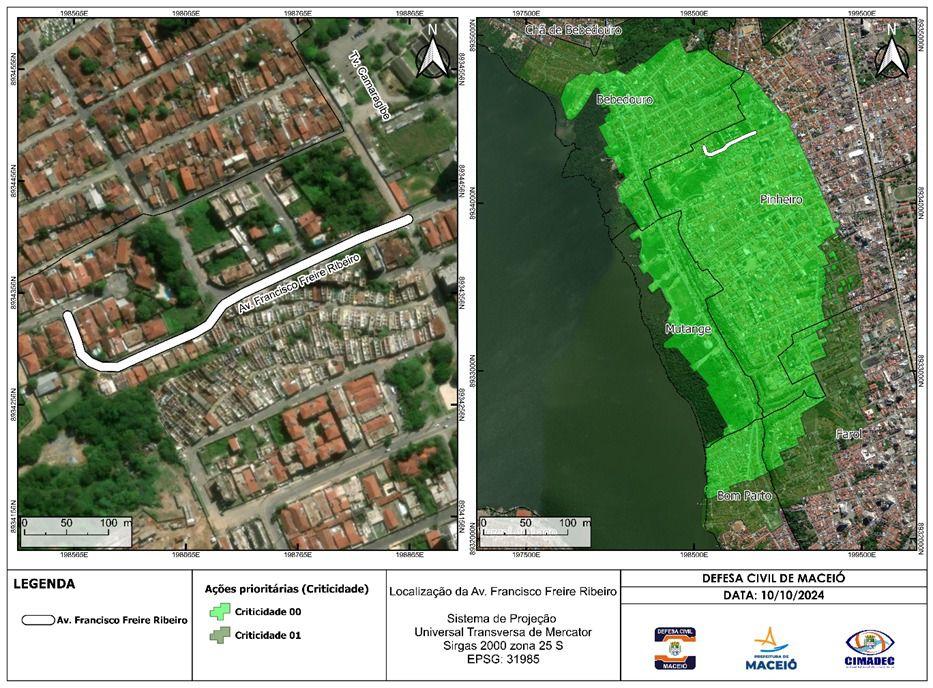 Defesa Civil interdita via no Pinheiro para demolições de imóveis