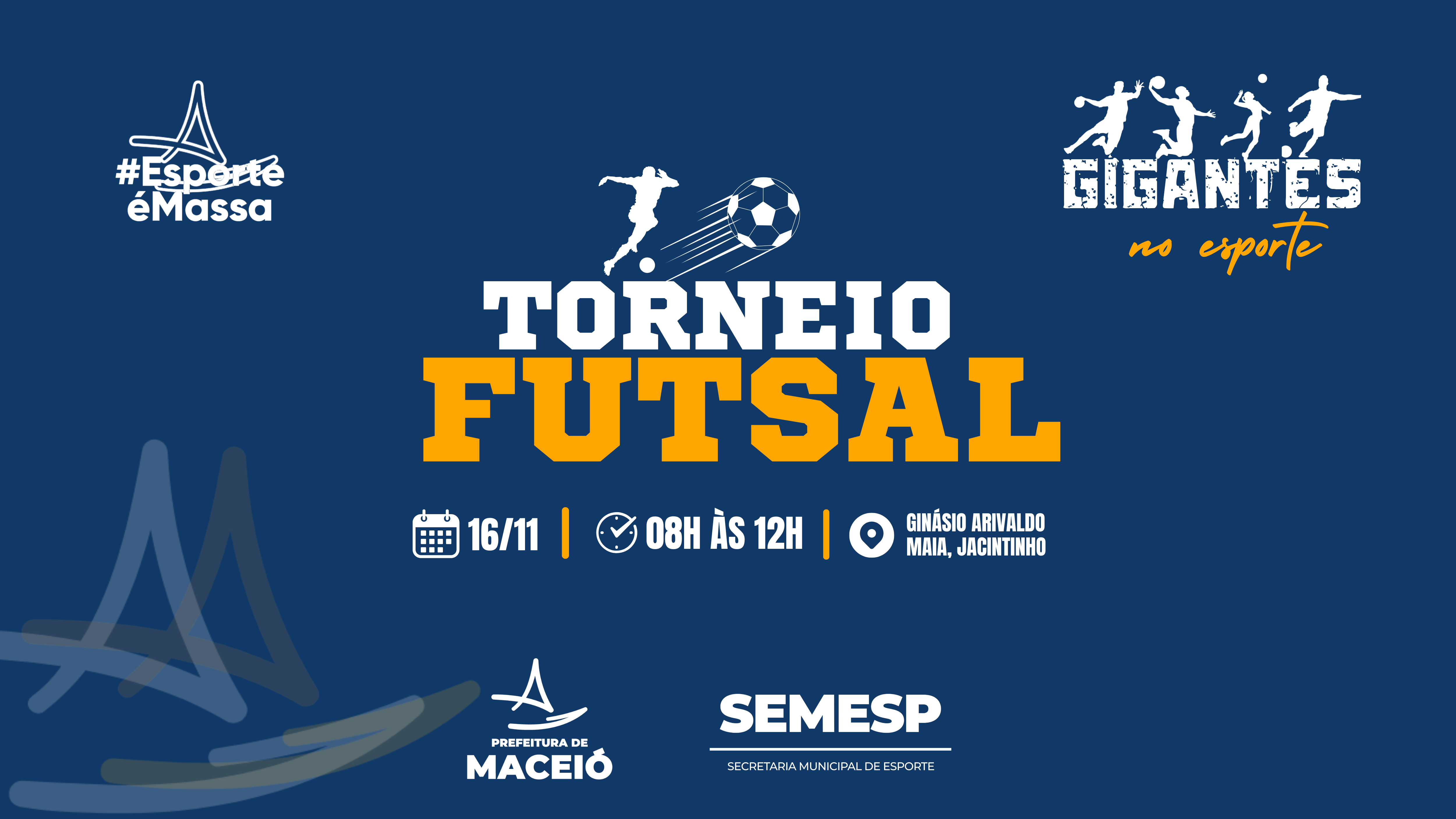 Secretaria de Esporte realiza torneio de futsal no Jacintinho, neste sábado (16)