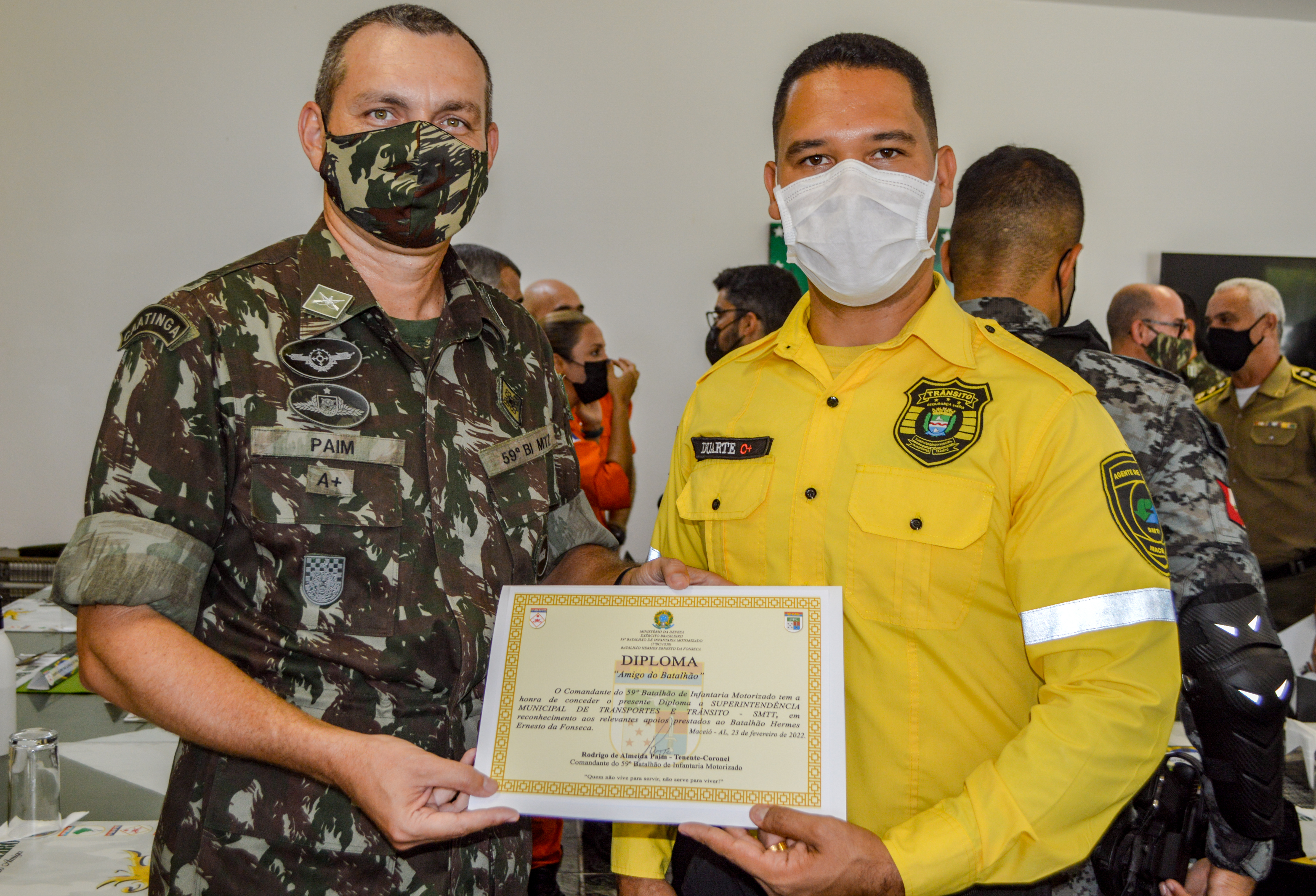 Prefeitura de Maceió  SMTT recebe certificado Amigo do Batalhão do…