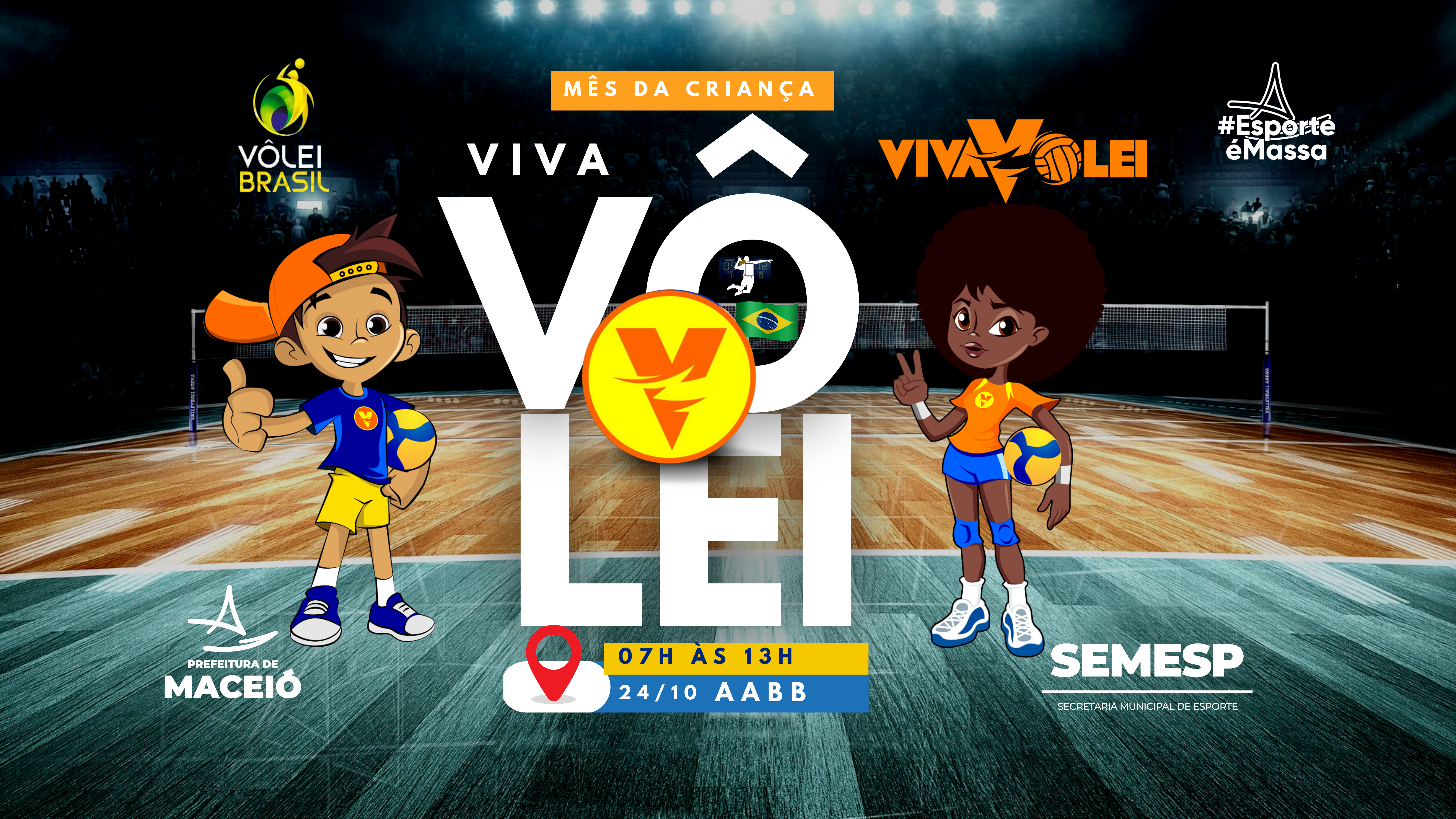 Prefeitura promove ação esportiva inclusiva para crianças do projeto Viva Vôlei nesta quinta-feira (24)