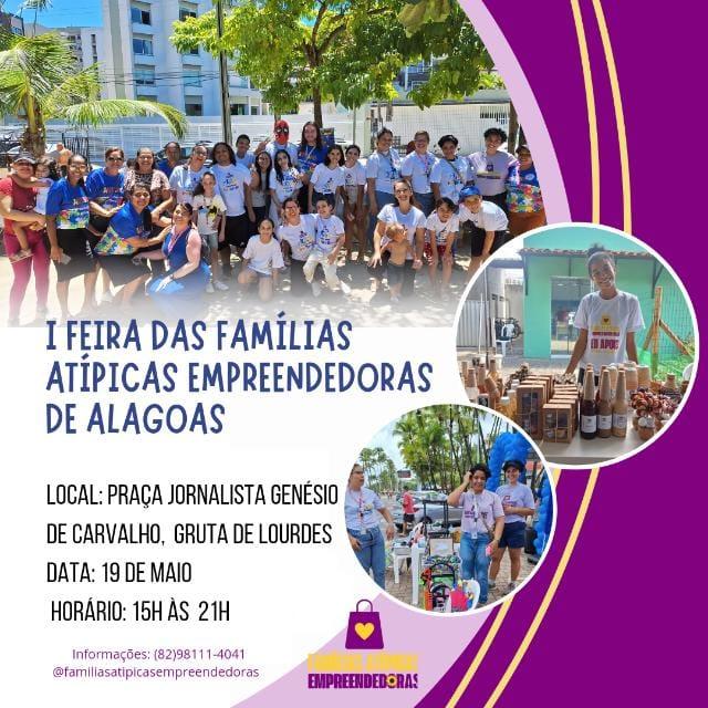 Prefeitura apoia I Feira das Famílias Atípicas Empreendedoras de Alagoas, realizada neste domingo (19)