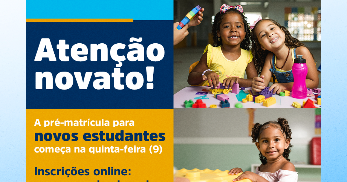 Saiba como fazer a pré-matrícula on-line na rede municipal de ensino.