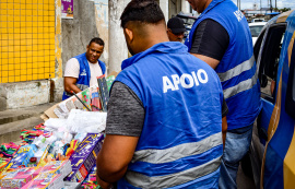 Semsc interrompe comércio clandestino de fogos de artifício no Centro de Maceió