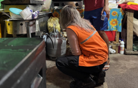 Defesa Civil vistoria botijões de gás nas barracas de lanches do São João