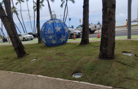 Autarquia de Limpeza Urbana revitaliza de canteiro da Avenida Silvio Viana