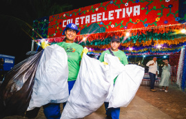 Mais de 1.600 quilos de recicláveis foram coletados em três dias do Verão Massayó