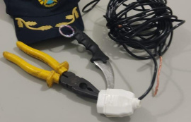 Tentativa de ligação elétrica clandestina é interrompida pela Guarda Civil Municipal