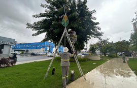 Ilumina Maceió inicia montagem da Vila de São João no Parque do Centenário