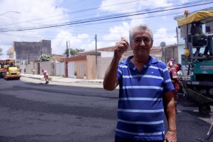 Morador da região há 20 anos, José Edinaldo. Foto: Wilma Andrade/Ascom Seminfra