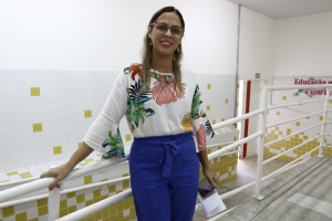 Auxiliar do CMEI Martha Celia, Patrícia Cândido. Foto: Vinicius Moreira/Ascom Semed