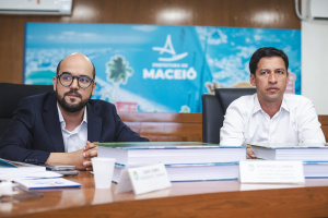 Reunião Conselho PPE - Presidente David Gomes e o Vice Prefeito Rodrigo Cunha - Foto Alisson Frazão