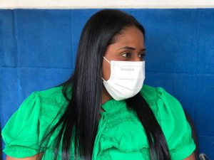 Enfermeira e técnica de Atenção à Saúde da Criança, Layne Cabral. Foto: Ascom SMS