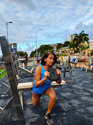 Iara Cândido treina na Academia do Povo do Reginaldo. Foto: Ascom Semesp