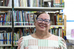 Diretora da Escola Municipal Higino Belo recebeu secretário e equipe da Semed. Foto: Pedro Farias/Ascom Semed