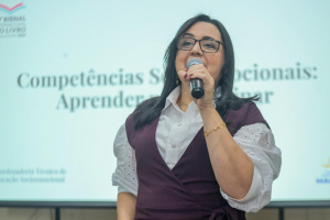 Professora e psicóloga Cristiane Rocha, da rede pública municipal de ensino. Foto: Mariel Matias/Ascom Semed