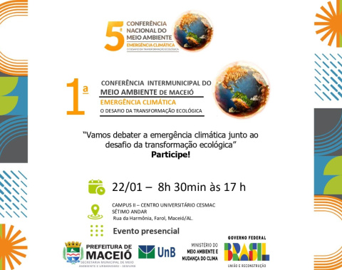 Maceió sedia 1ª Conferência Intermunicipal do Meio Ambiente na quarta (22)