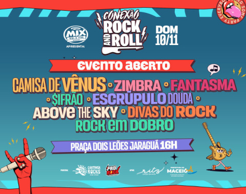 Conexão Rock and Roll: festival acontece neste domingo (10), no Jaraguá