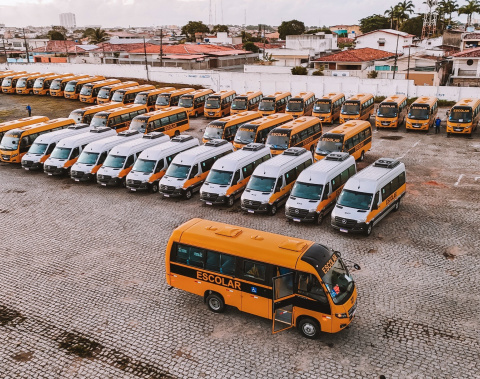 Nova frota do transporte escolar começa a trafegar em Maceió, com 250 ônibus vistoriados e aptos para circulação