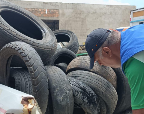 Saúde realiza coleta de pneus em borracharias de Maceió