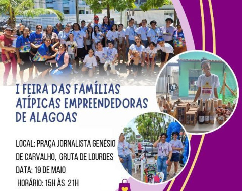 Prefeitura apoia I Feira das Famílias Atípicas Empreendedoras de Alagoas, realizada neste domingo (19)
