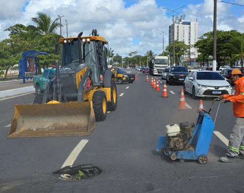 Seminfra executa obra emergencial em galeria pluvial no Jaraguá