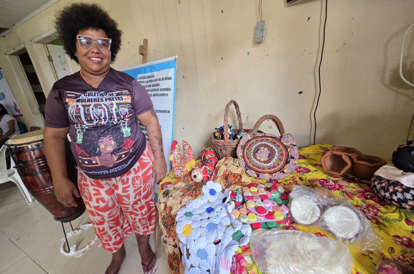 Edivânia coordena coletivo que dá voz e autonomia às mulheres da periferia. Foto Beto Macário/Secom Maceió.