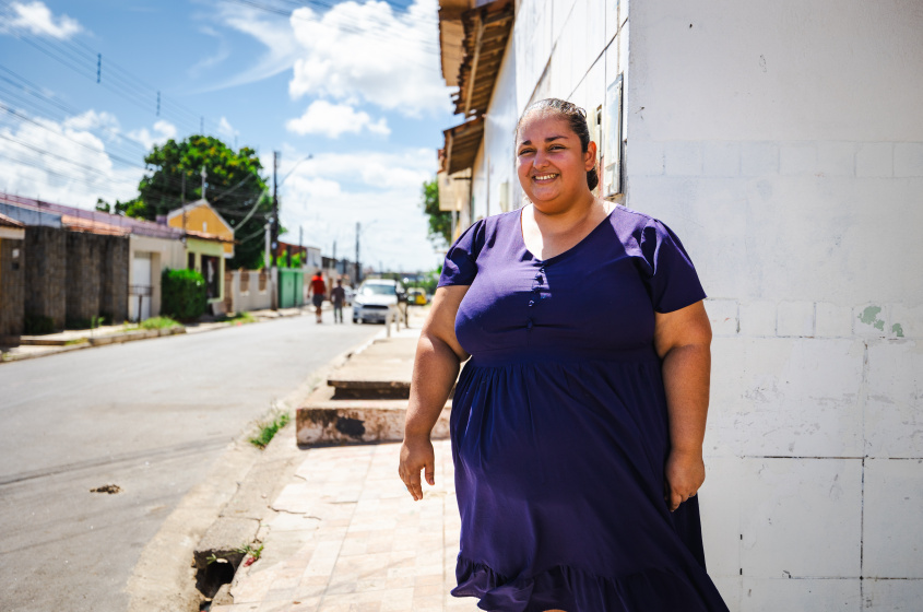 Poliana Correia, moradora do bairro São Jorge. Foto: Jonathan Lins/ Secom Maceió