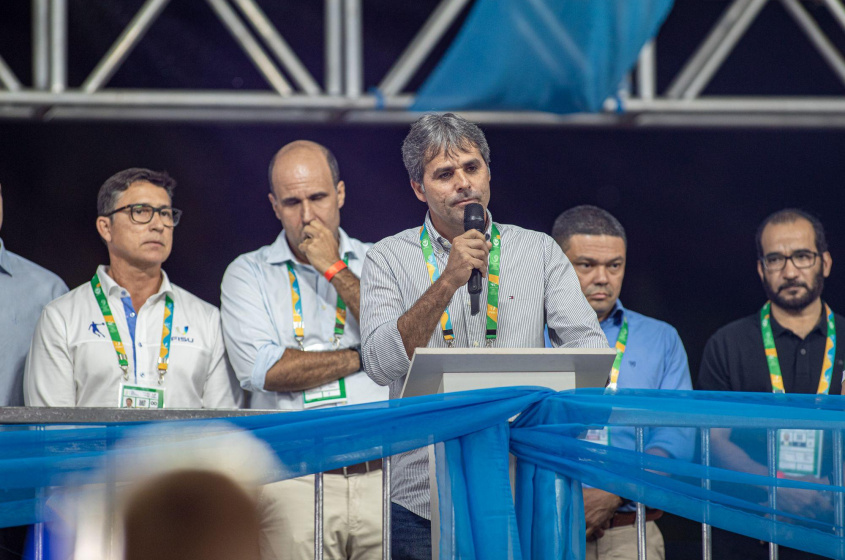 Secretário da Semtel destaca o protagonismo de Maceió no cenário esportivo mundial. Foto: Célio Júnior / Secom Maceió