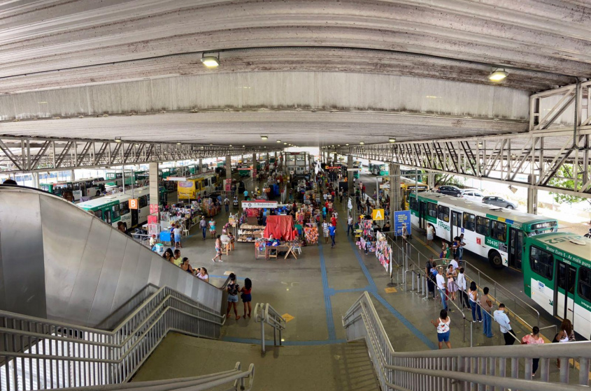 Estação faz integração entre ônibus e metrô. Foto: SMTT.