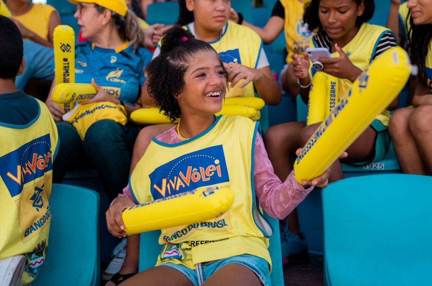 Ana Crislyne, 13 anos, era só emplogação ao participar da ação. Foto: Edvan Ferreira/Secom Maceió