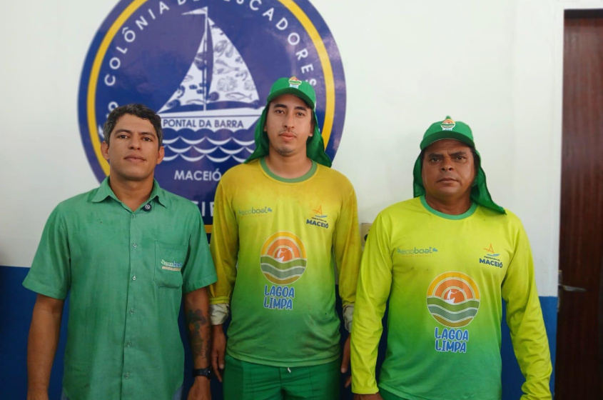 Representantes da Alurb ministraram palestra sobre atuação do Ecoboat. Foto: Tháchyna Lorena/ Ascom Alurb