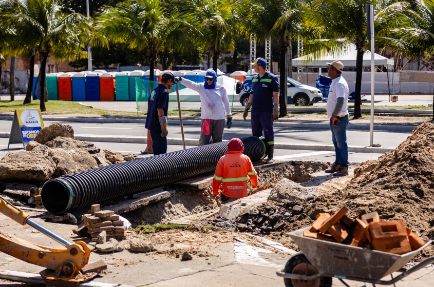 Tubulação em PEAD apresenta maior resistência e durabilidade. Foto: Felipe Sóstenes/ Ascom GVP