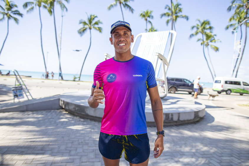 Felipe Lyra, triatleta, participa pela 9ª vez da competição em Fortaleza. Foto: Alisson Frazão/Secom Maceió