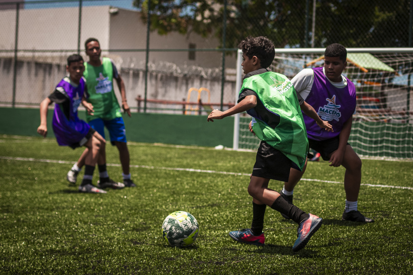   O esporte e lazer também fazem parte do dia a dia das crianças de Maceió. Foto: Alisson Frazão / Secom Maceió