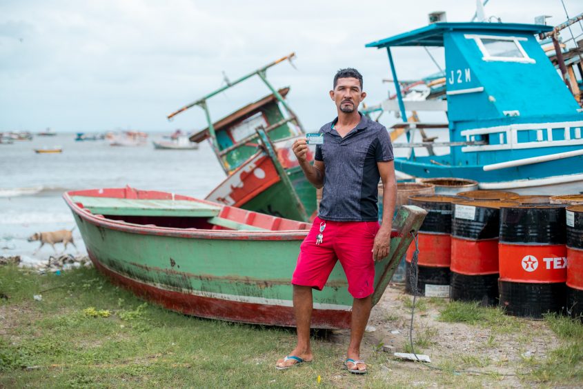 José Washington foi um dos pescadores do Centro Pesqueiro que participou do defeso do camarão. Foto: Célio Junior/Secom Maceió