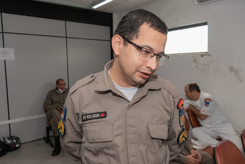 3º Sargento Ricardo Oliveira, que integra o Núcleo de Qualidade de Vida da Polícia Militar de Alagoas. Foto: Victor Vercant/Ascom SMS