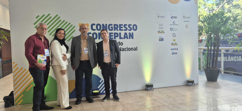 Integrantes da Sefaz Maceió e Ufal presentes no evento, onde apresentarão um artigo sobre o uso da IA. Foto: Cortesia