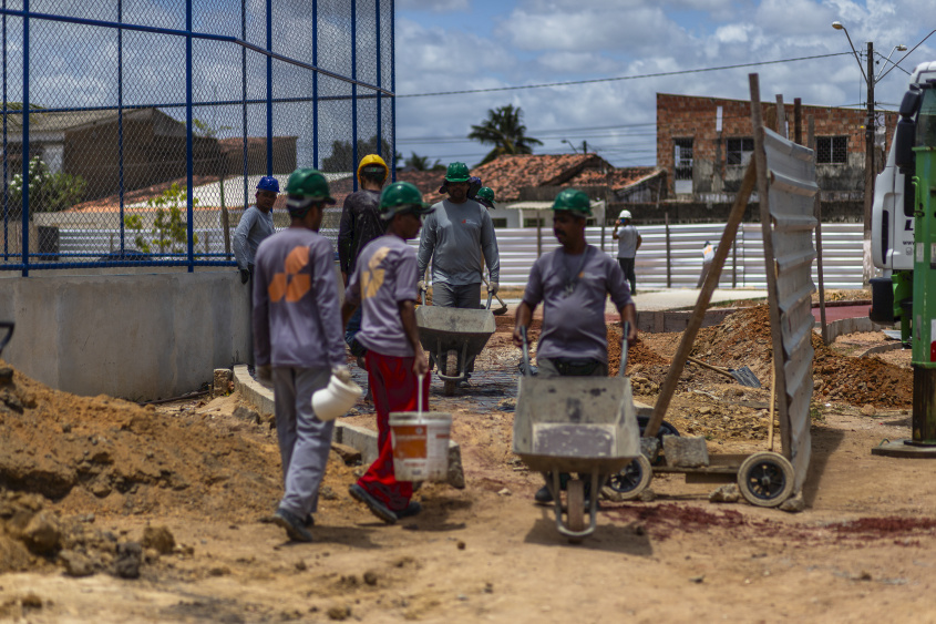 Primeira etapa do Parque Esportivo do Benedito Bentes está com 80% das obras concluídas. Foto: Alisson Frazão/Secom Maceió