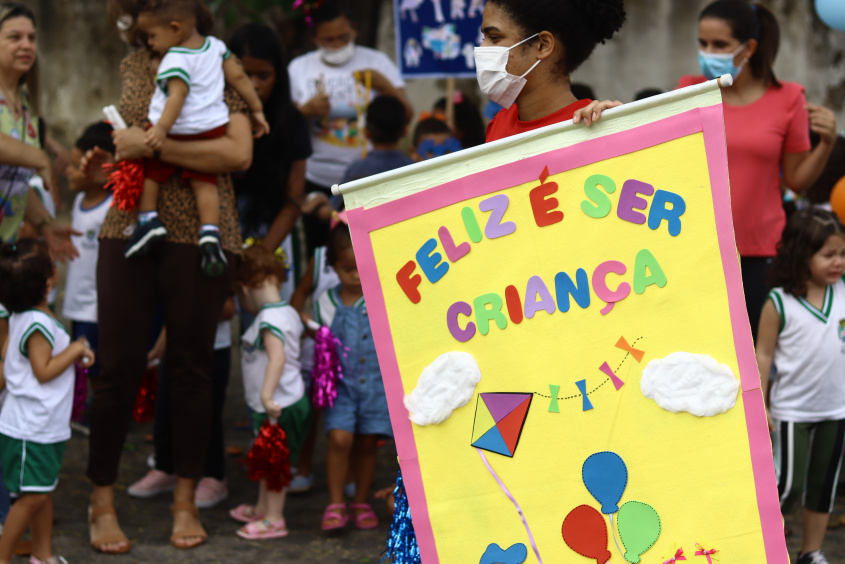 Abertura da Semana da criança na creche municipal Professora Sônia Maria Souza Cavalcanti. Foto: Vinicius Moreira/Ascom Semed