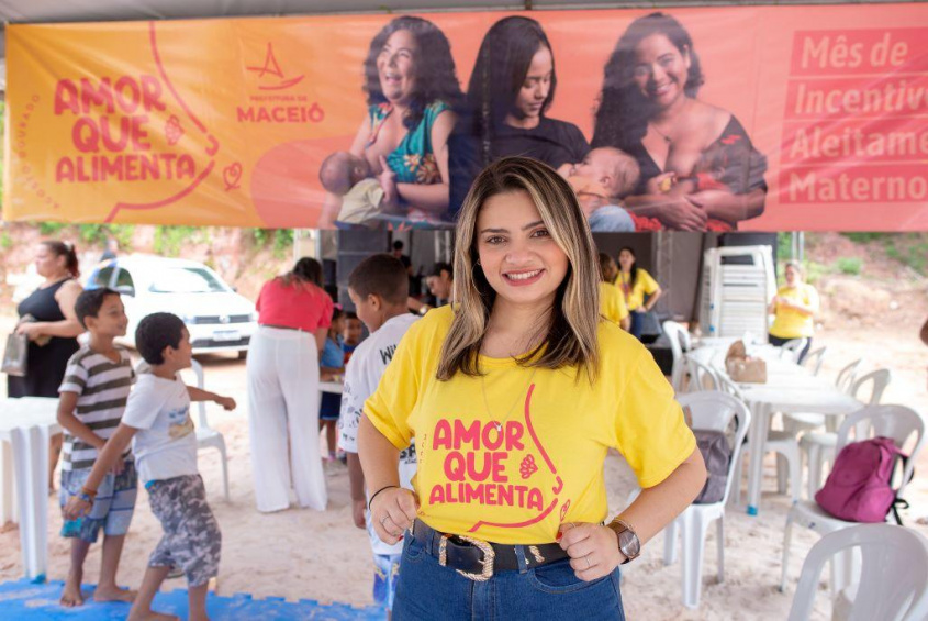 Ana Paula Mendes ressaltou incentivo à amamentação. Foto: Juliete Santos / Secom Maceió