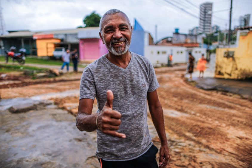 José Raimundo disse estar contente por ver a obra sendo iniciada. Foto: Alisson Frazão / Secom Maceió