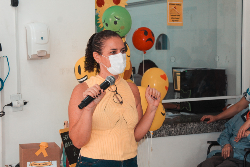 Emanuela Porfírio, psicóloga do Caps Sadi Feitosa. Foto: Rodrigo Carlos/Ascom SMS