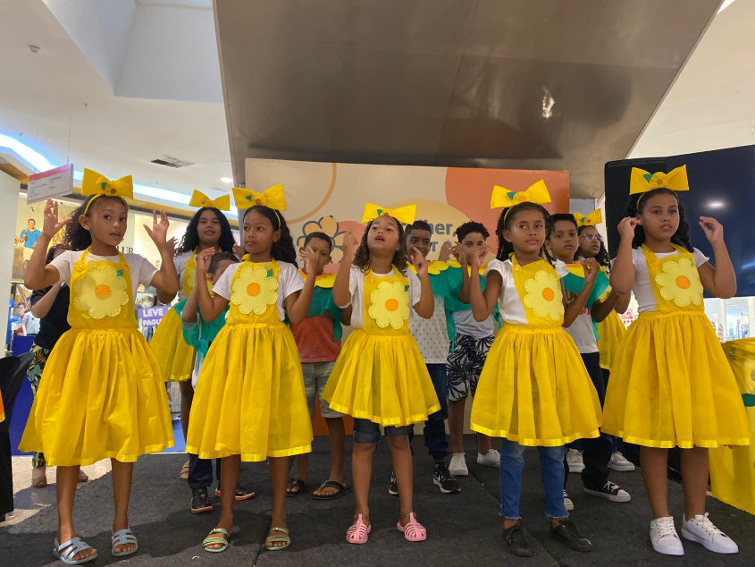 Crianças do Serviço de Convivência do Cras Cidade Sorriso emocionaram os presentes. Foro: Clara Vieira/ Ascom Semdes
