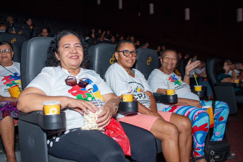 Dona Expedita Maria, 67 anos, foi a ao cinema há 47 anos. Foto: Juliete Santos/Secom Maceió