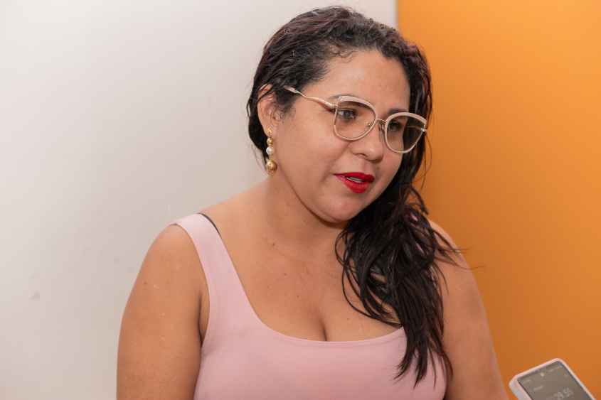 Kátia Silva, usuária do Bloco C do Pam Salgadinho. Foto: Victor Vercant/Secom Maceió