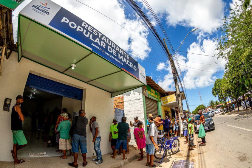 Somente os restaurantes populares de Maceió abrirão, nesta terça(24). Foto:Secom Maceió