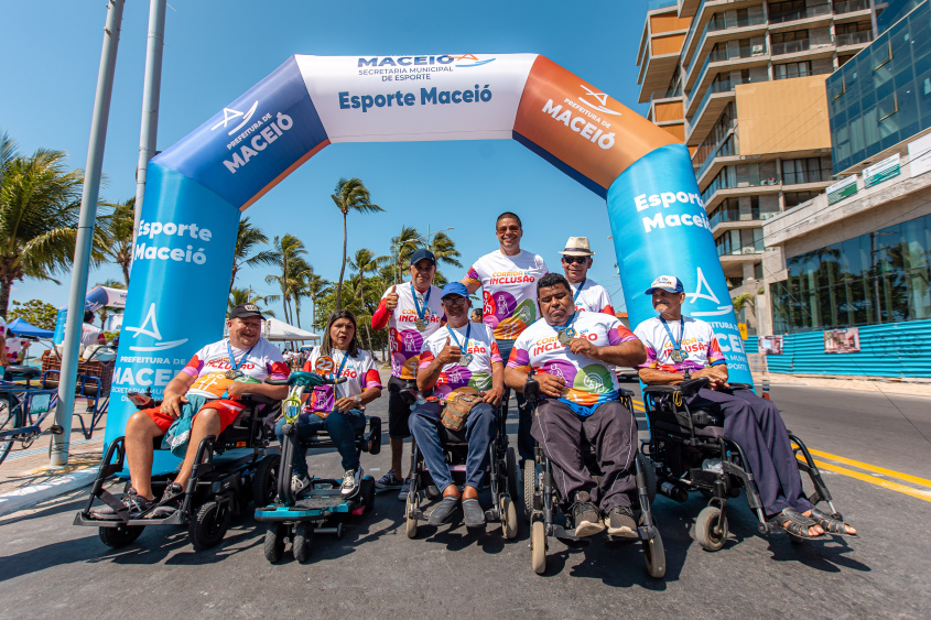 A Corrida da Inclusão, outra promoção da Prefeitura, através da Semesp, democratizou o esporte. Foto: Itawi Albuquerque