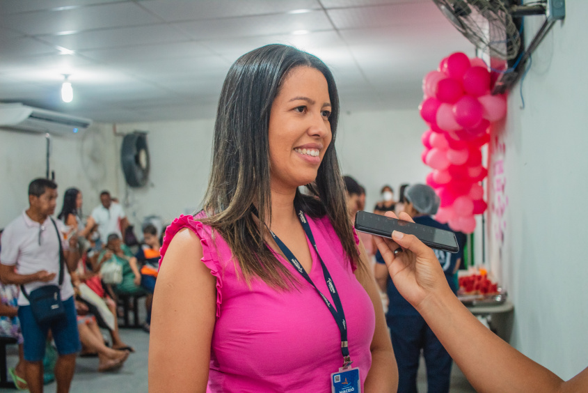 Coordenadora, Michelly Amâncio, destacou atendimento humanizado. Foto: Evinho Silva/Ascom SMTT