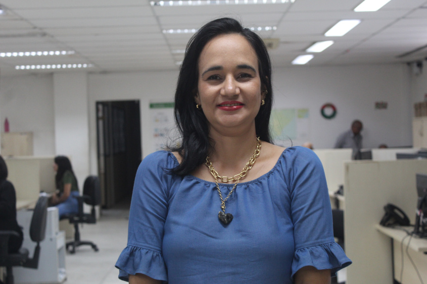 Coordenadora-geral de Atendimento ao Contribuinte da Sefaz Maceió, Danielle Monteiro. Foto: Guilherme Honório (estagiário)/ Ascom Sefaz