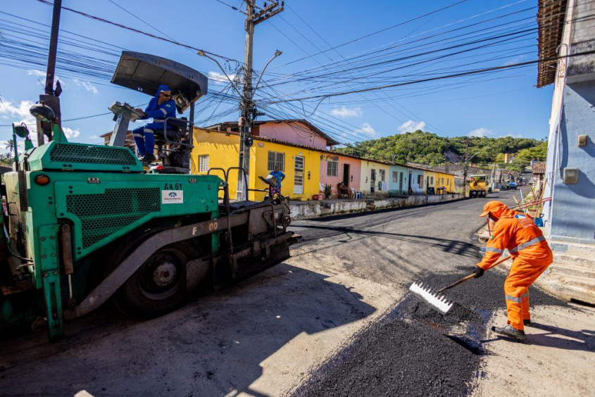 Pavimentação e drenagem em 18 ruas de Riacho Doce. Foto: Felipe Sóstenes/Secom Maceió